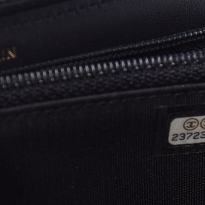 Chanel Caviar Quilted Small Boy Zip Around Wallet Black 8 of 9