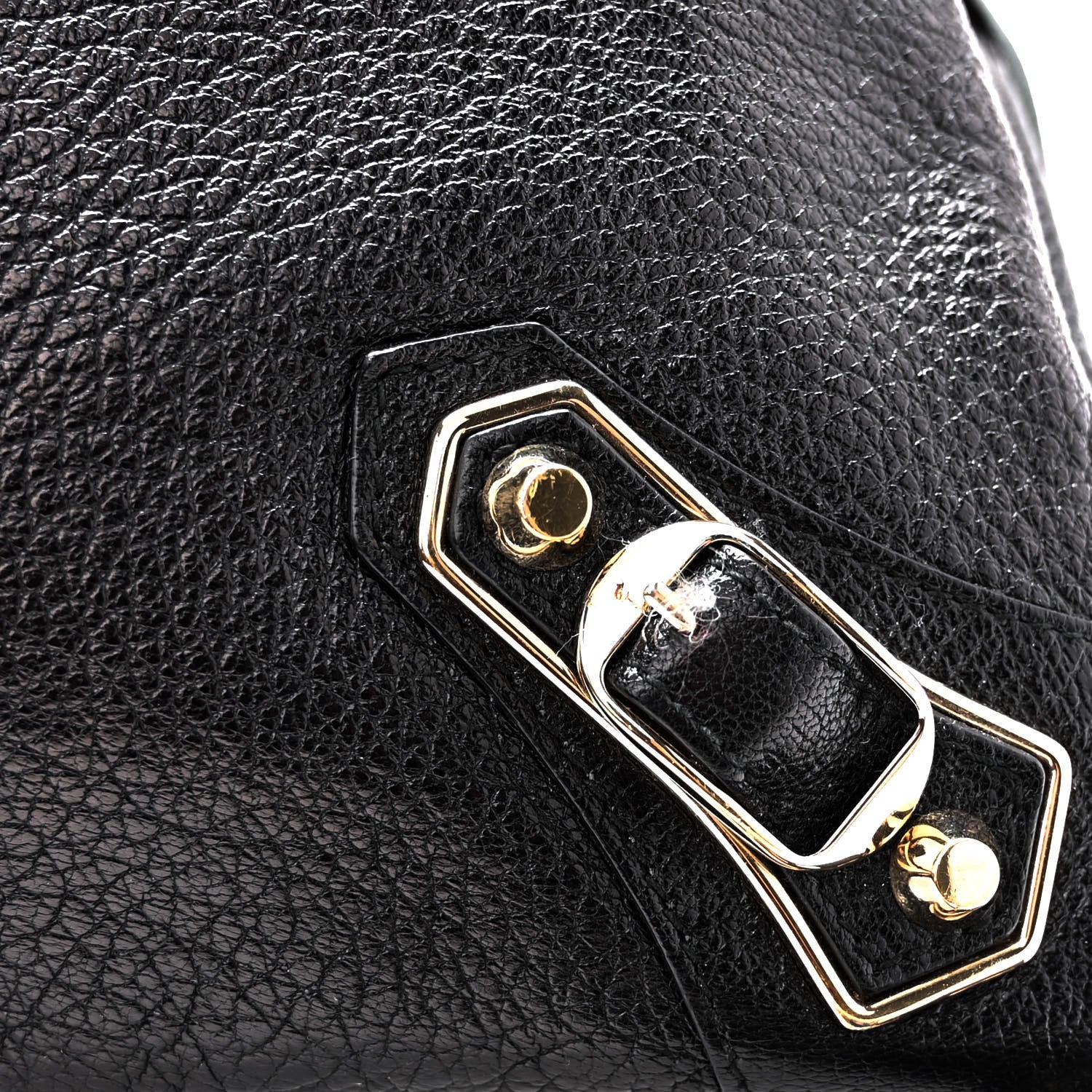 Balenciaga Chevre Gold Metallic Edge Hardware Envelope Clutch Black 11 of 11
