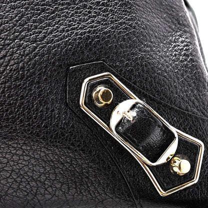 Balenciaga Chevre Gold Metallic Edge Hardware Envelope Clutch Black 11 of 11