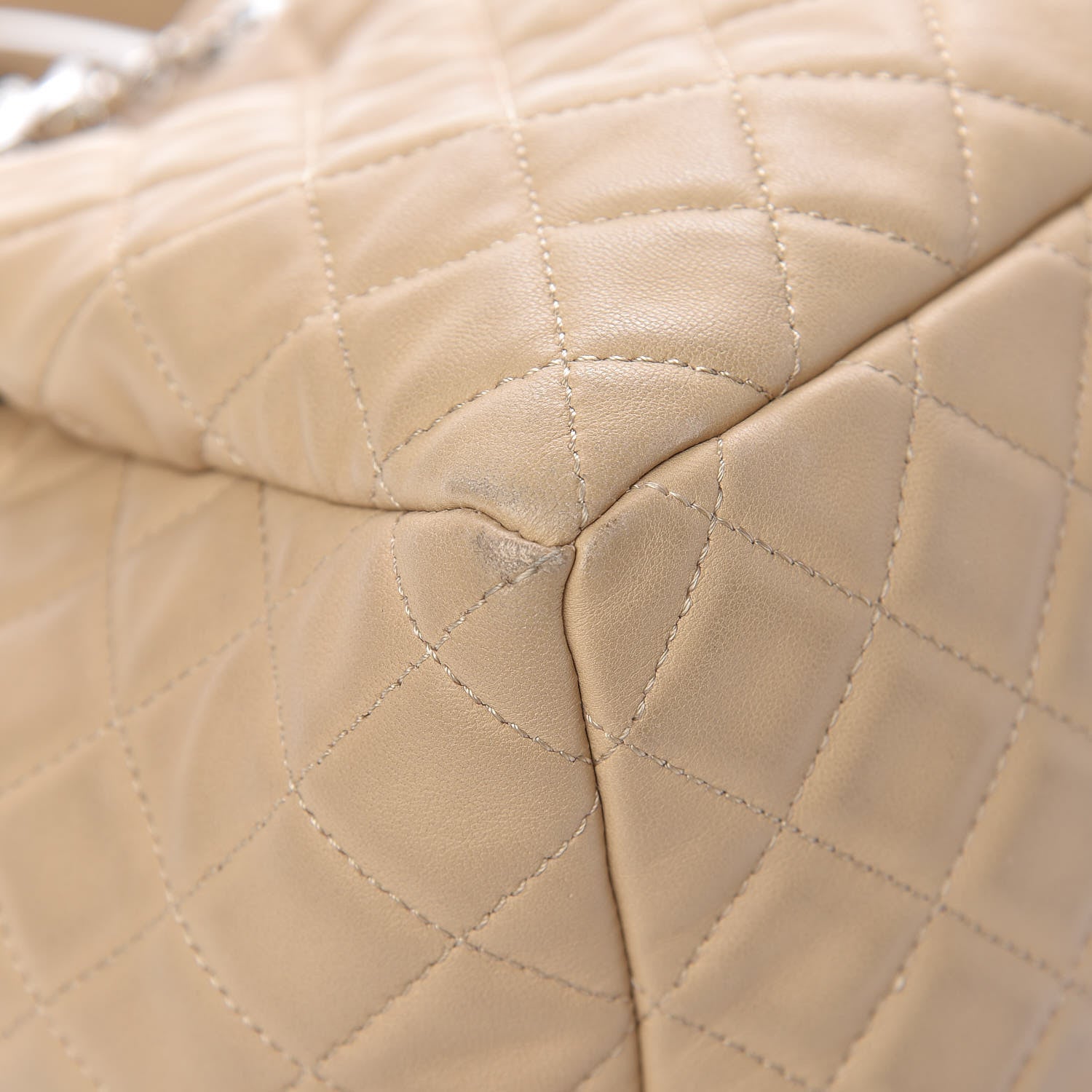 Chanel Lambskin Quilted Small CC Chain Bucket Bag Beige 8 of 14