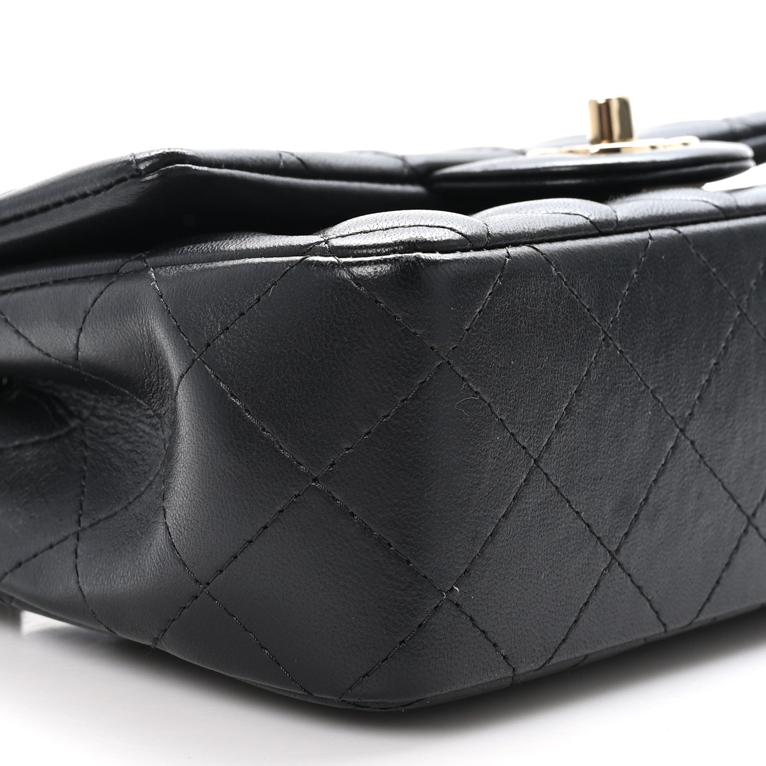 Chanel Lambskin Quilted Mini Rectangular Flap Black 9 of 11