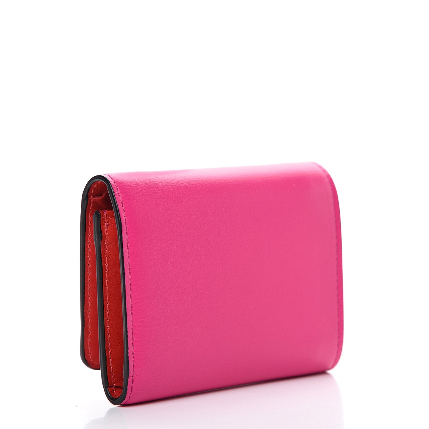 Calfskin No Selfies Script Mini Loubigaga Wallet Pink