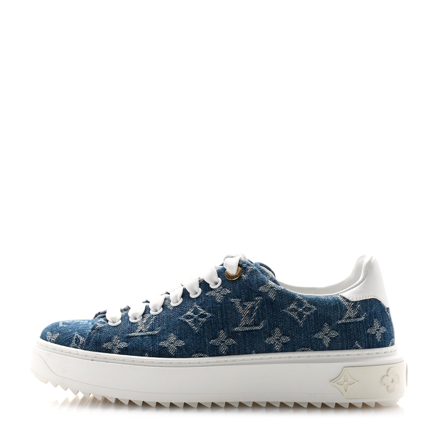 Denim Monogram Time Out Sneakers 37.5 Bleu Clair