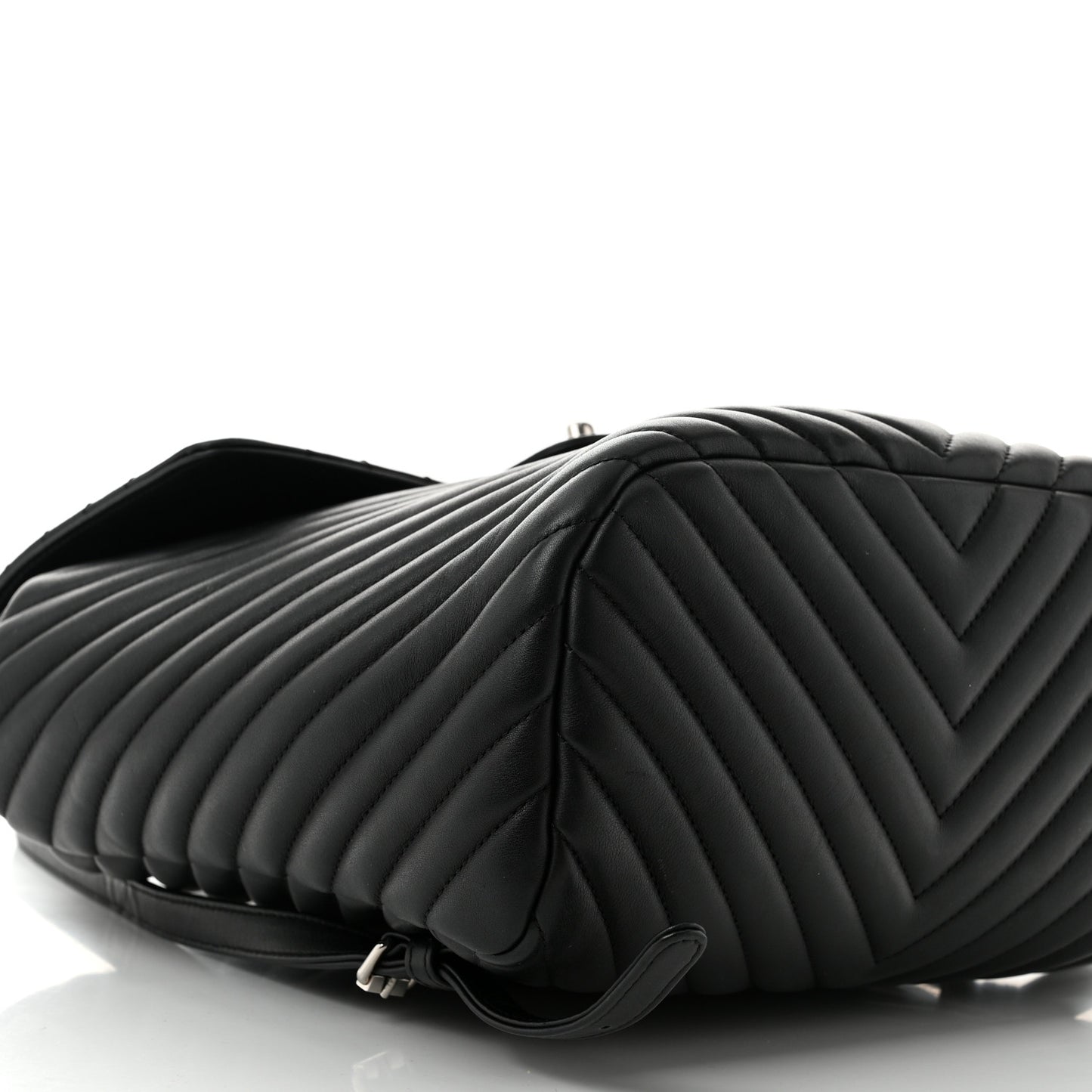 Calfskin Chevron Quilted Large Urban Spirit Backpack Black