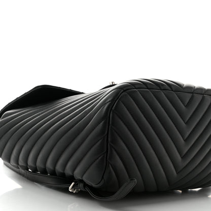 Chanel Calfskin Chevron Quilted Large Urban Spirit Backpack Black 9 of 10