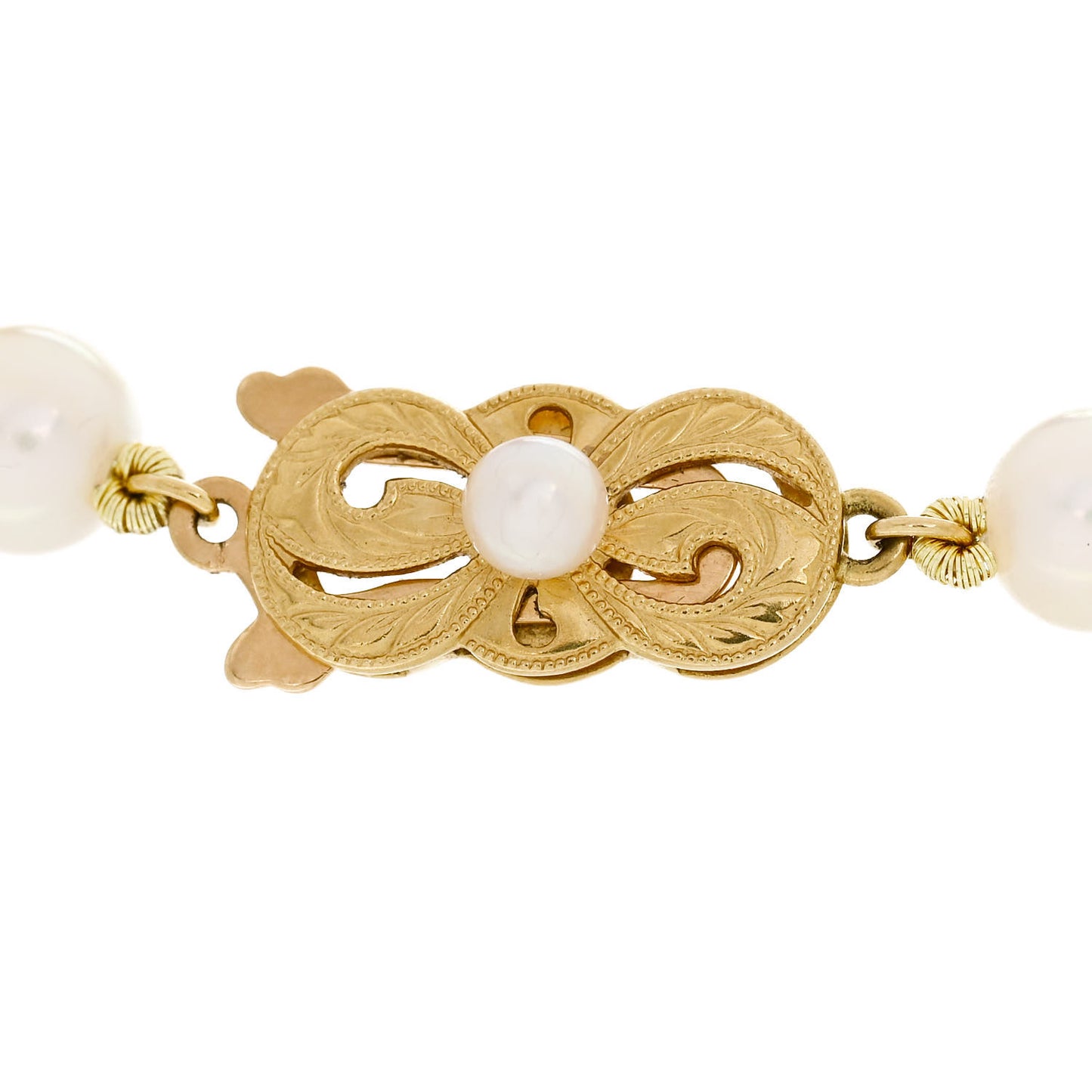 18K Yellow Gold Akoya Cultured Pearl 6-6.5mm Strand Bracelet