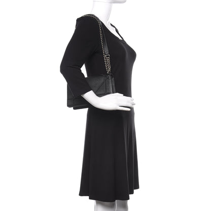 Christian Dior Grained Calfskin Small Diorama Flap Bag Black 3 of 9