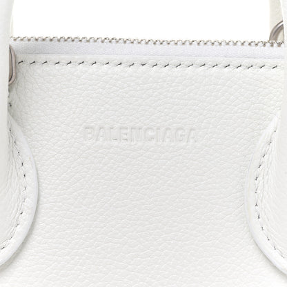 Balenciaga Grained Calfskin XXS Ville Top Handle Bag White Black 8 of 10