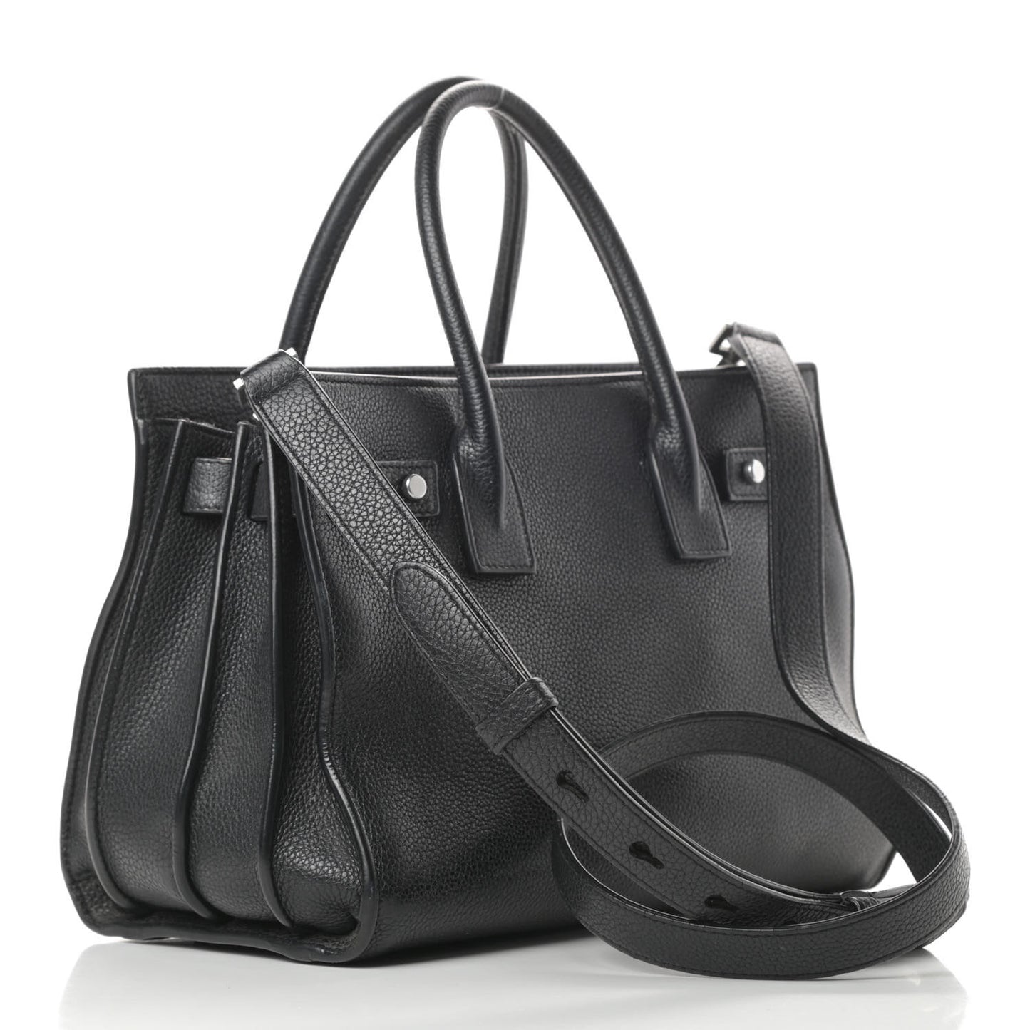 Grained Calfskin Baby Sac De Jour Souple Black