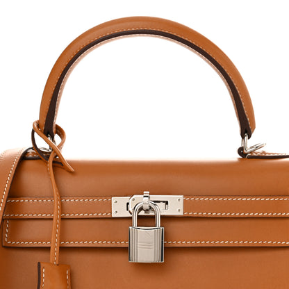 Hermes Veau Butler Kelly Sellier 25 Natural Sable 9 of 12