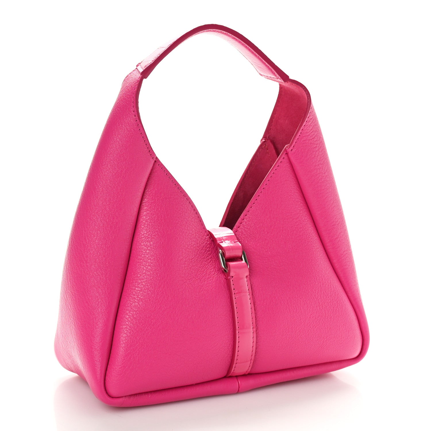 Givenchy Grained Calfskin Mini G-Lock Hobo Neon Pink 3 of 9