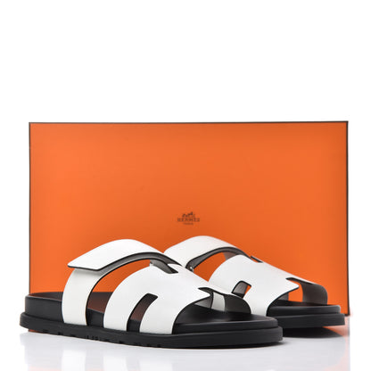 Hermes Epsom Mens Chypre Sandals 43 White 17 of 17