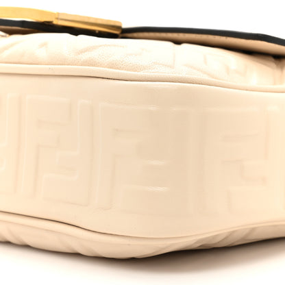Fendi Nappa Small FF Embossed Midi Chain Baguette Poudre 7 of 7