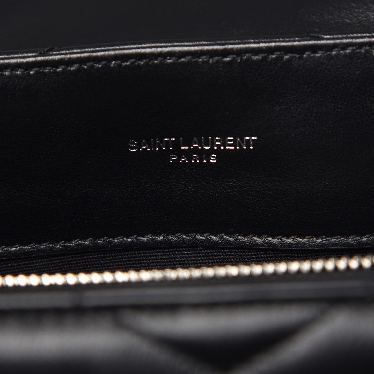 Calfskin Y Quilted Monogram Medium Loulou Chain Satchel Black