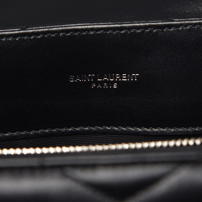 Saint Laurent Calfskin Y Quilted Monogram Medium Loulou Chain Satchel Black 7 of 8