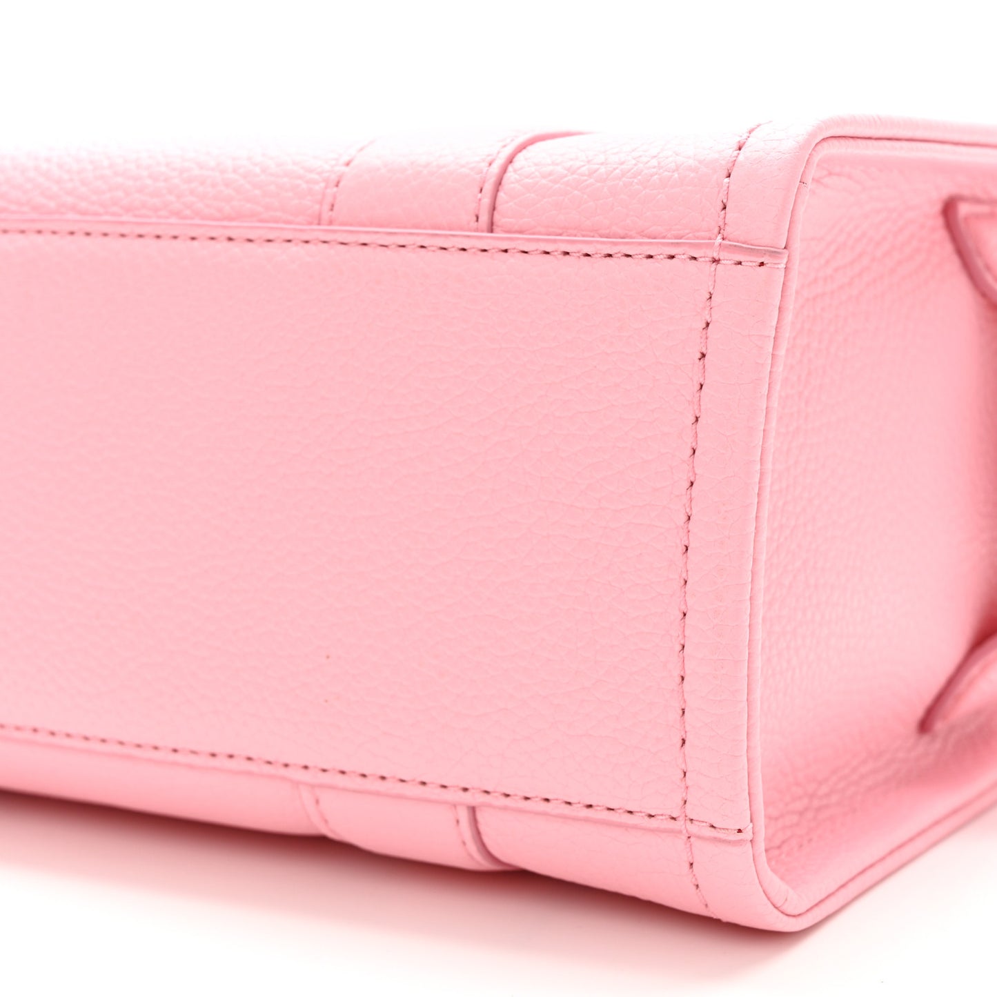 MARC JACOBS Grained Calfskin Small The Tote Bag Ribbon Pink