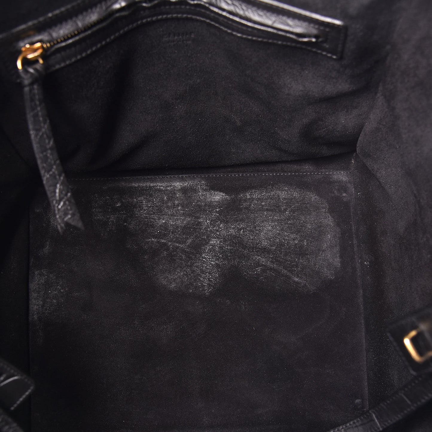 Crocodile Embossed Calfskin Medium Phantom Luggage Black