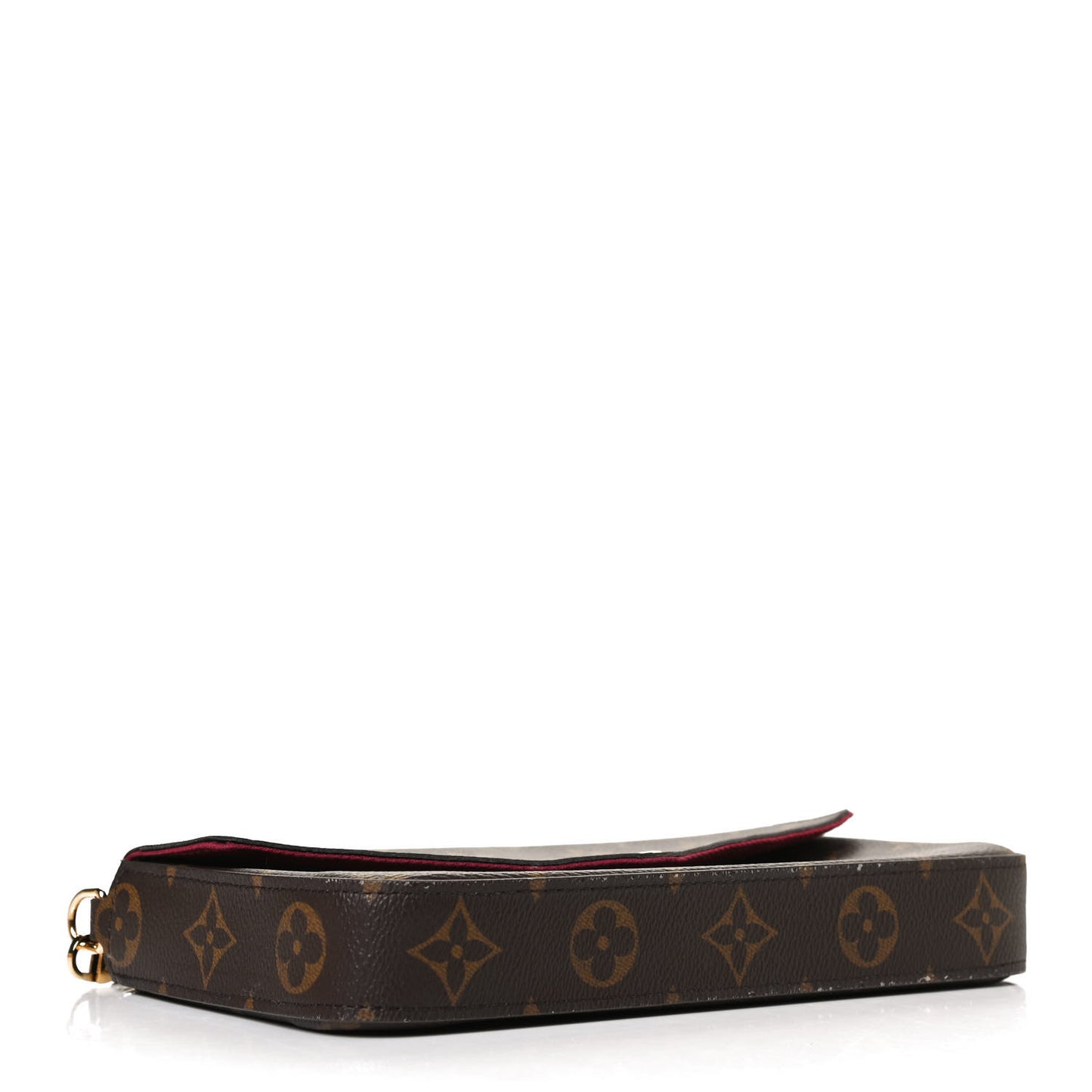 Monogram Pochette Felicie Chain Wallet Fuchsia