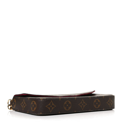 Louis Vuitton Monogram Pochette Felicie Chain Wallet Fuchsia 4 of 14