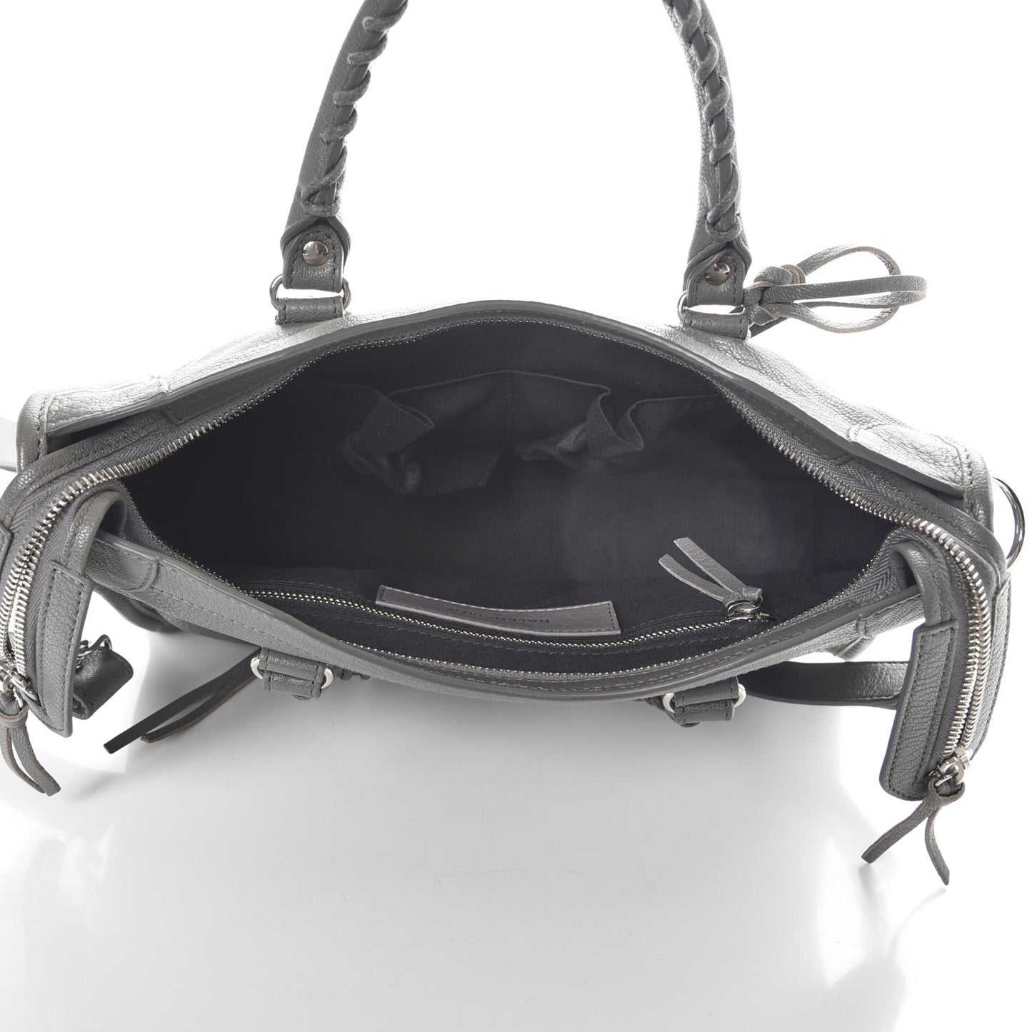Chevre Silver Metallic Edge Hardware S City Gris Acier
