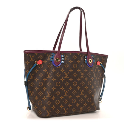 Louis Vuitton Monogram Totem Neverfull MM Magenta 3 of 10