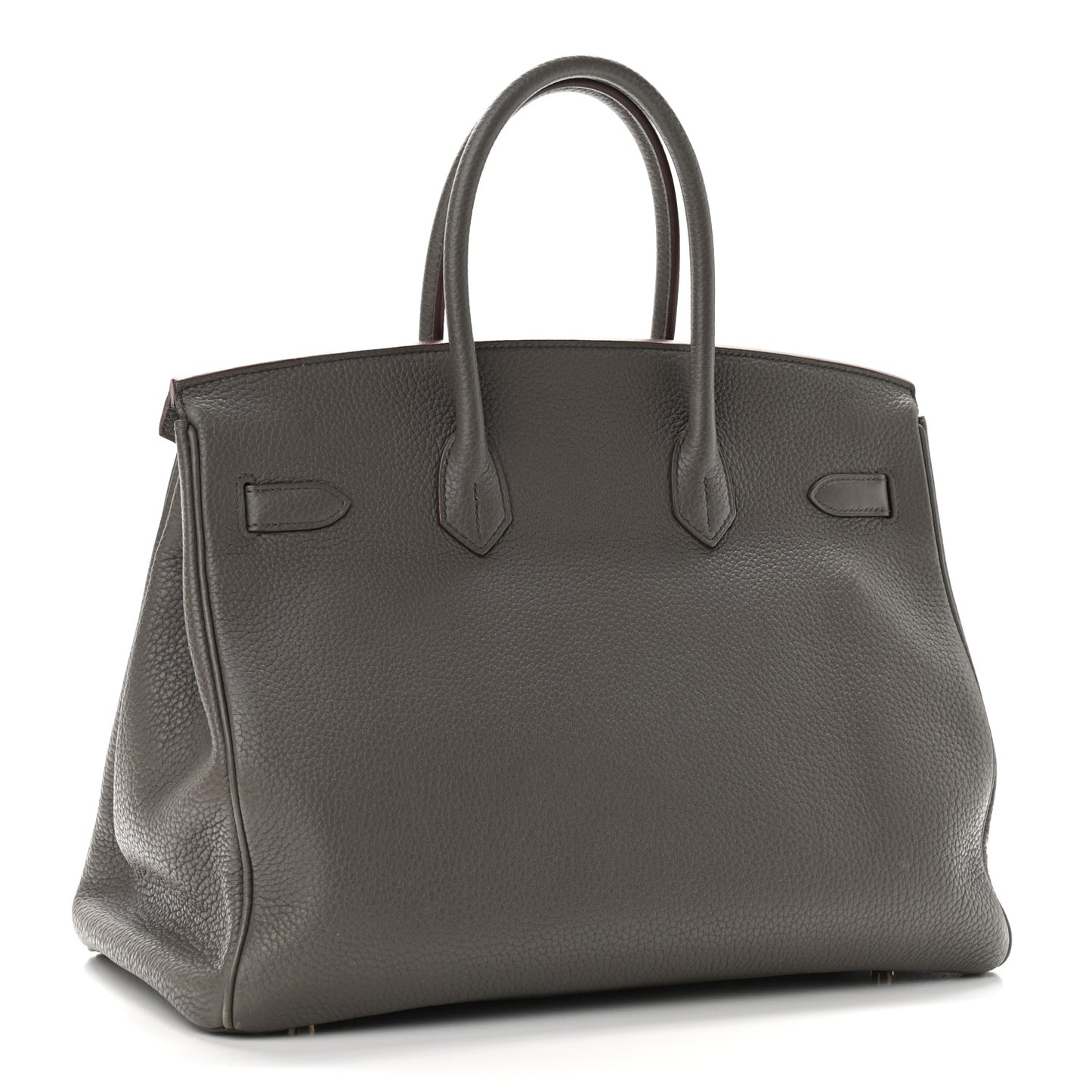 Taurillon Clemence Lizard Club Birkin 35 Etain Graphite