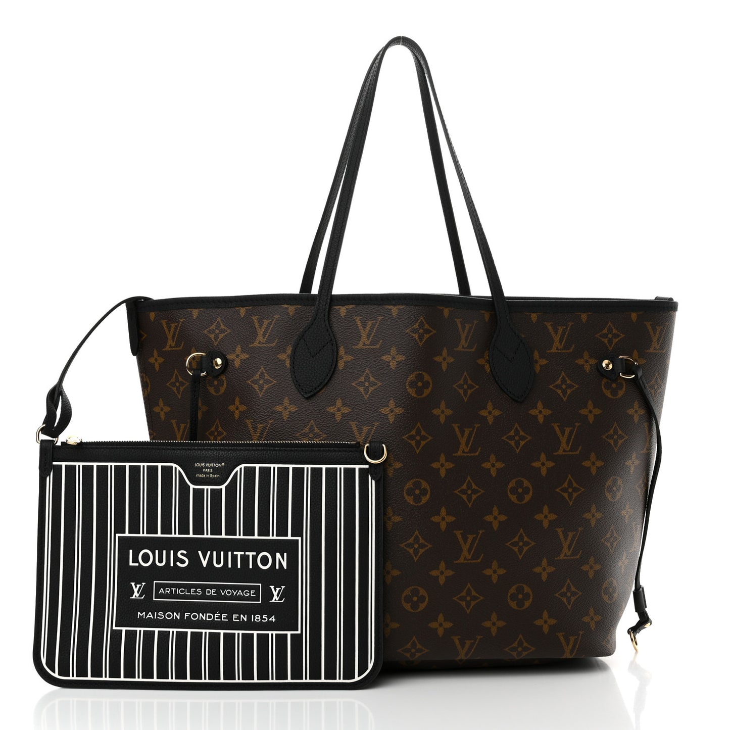 Monogram Calfskin Neo Neverfull Inside Out MM Black