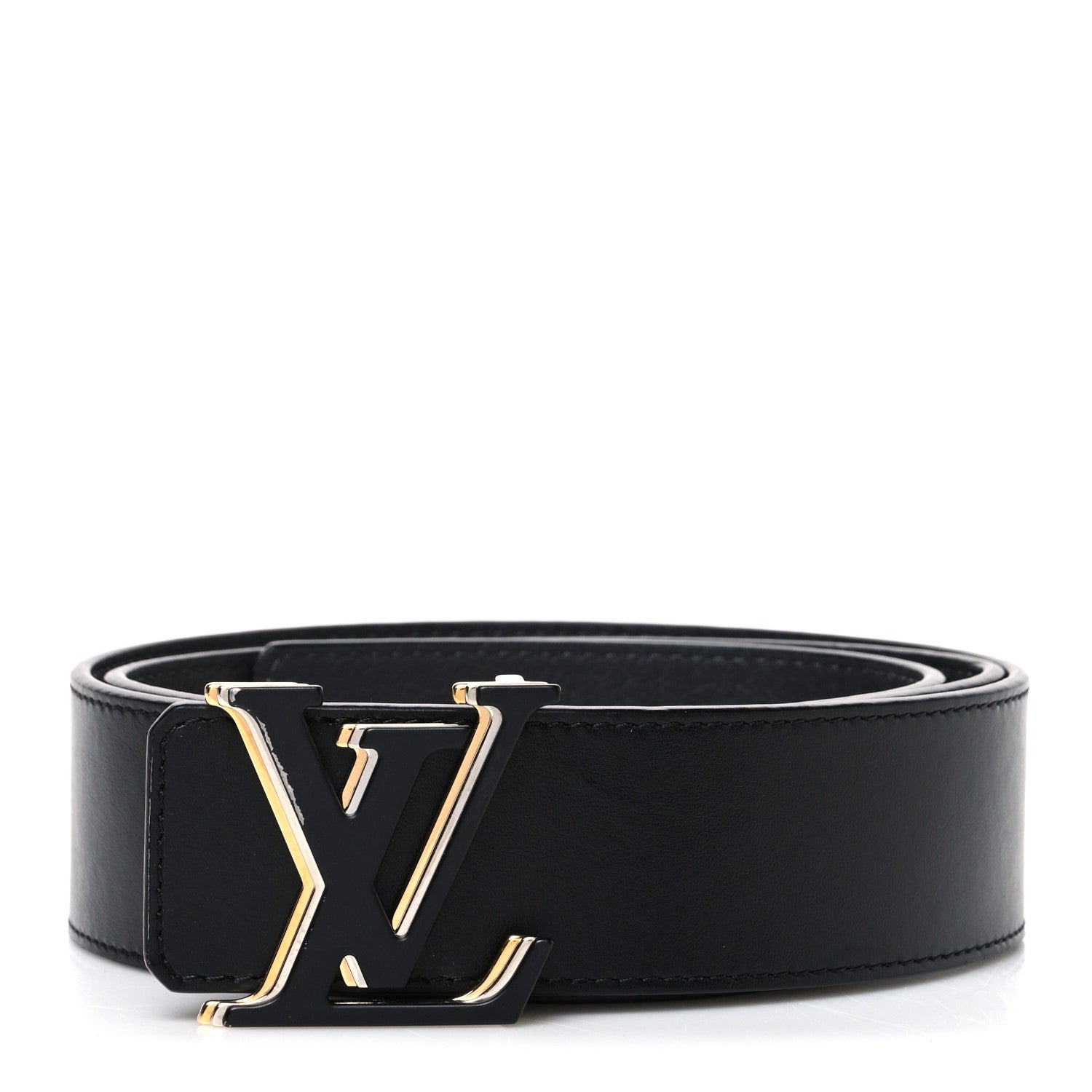 Louis Vuitton Calfskin 40mm LV Optic Reversible Belt 90 36 Black Anthracite Gray 1 of 5