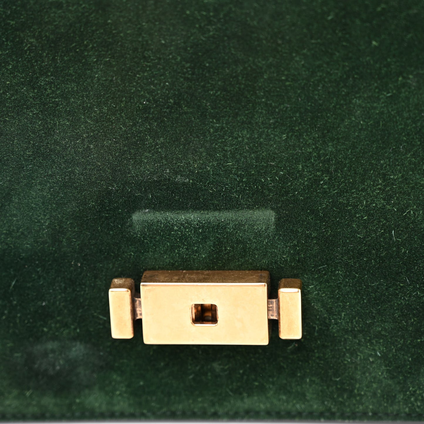 Smooth Calfskin Suede Medium Bellechasse Dark Green