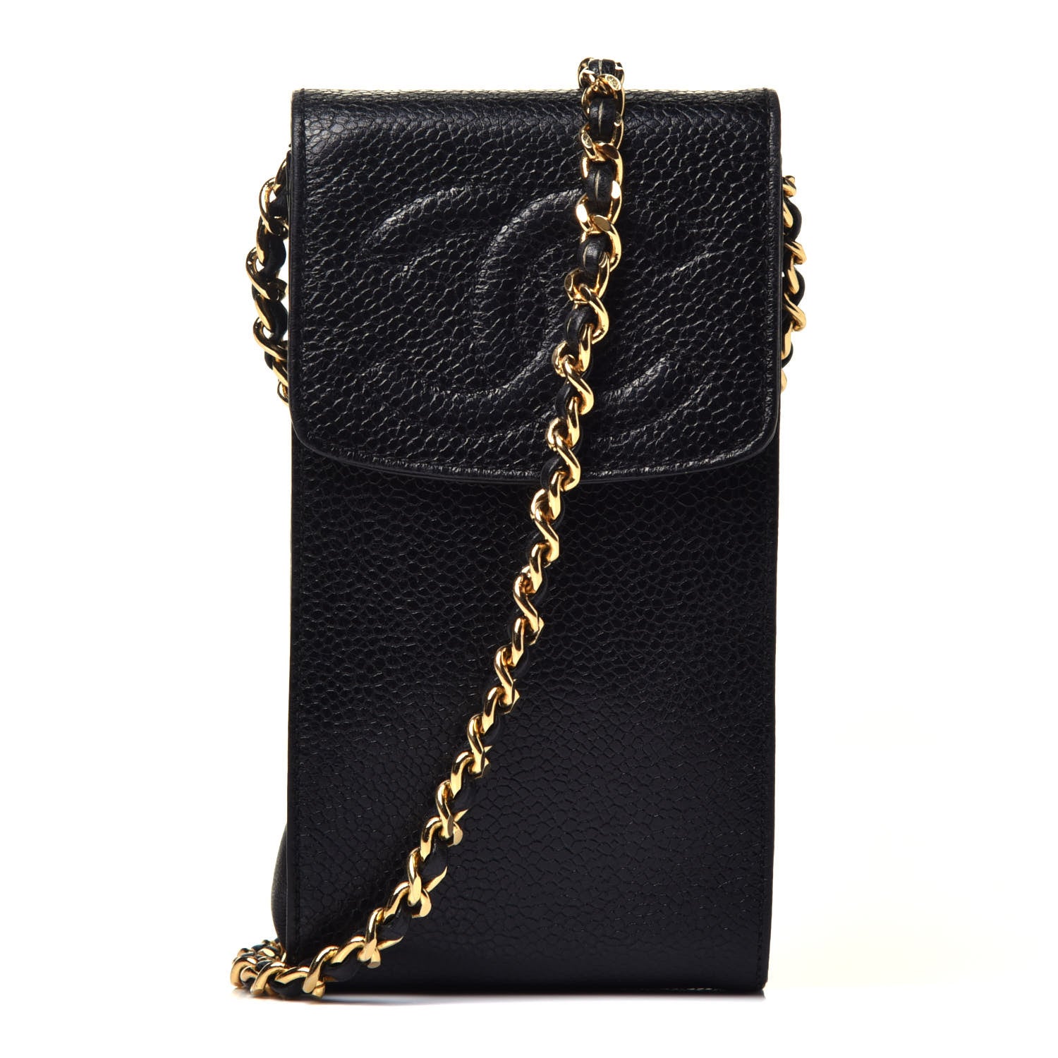 Chanel Caviar CC Phone Holder Crossbody Black 1 of 7