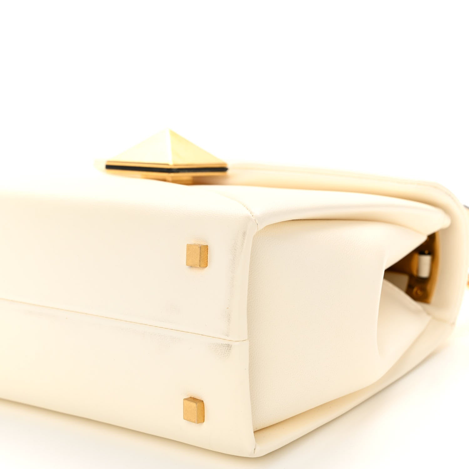 Valentino Garavani Nappa Small One Stud Top Handle Bag Ivory 10 of 10