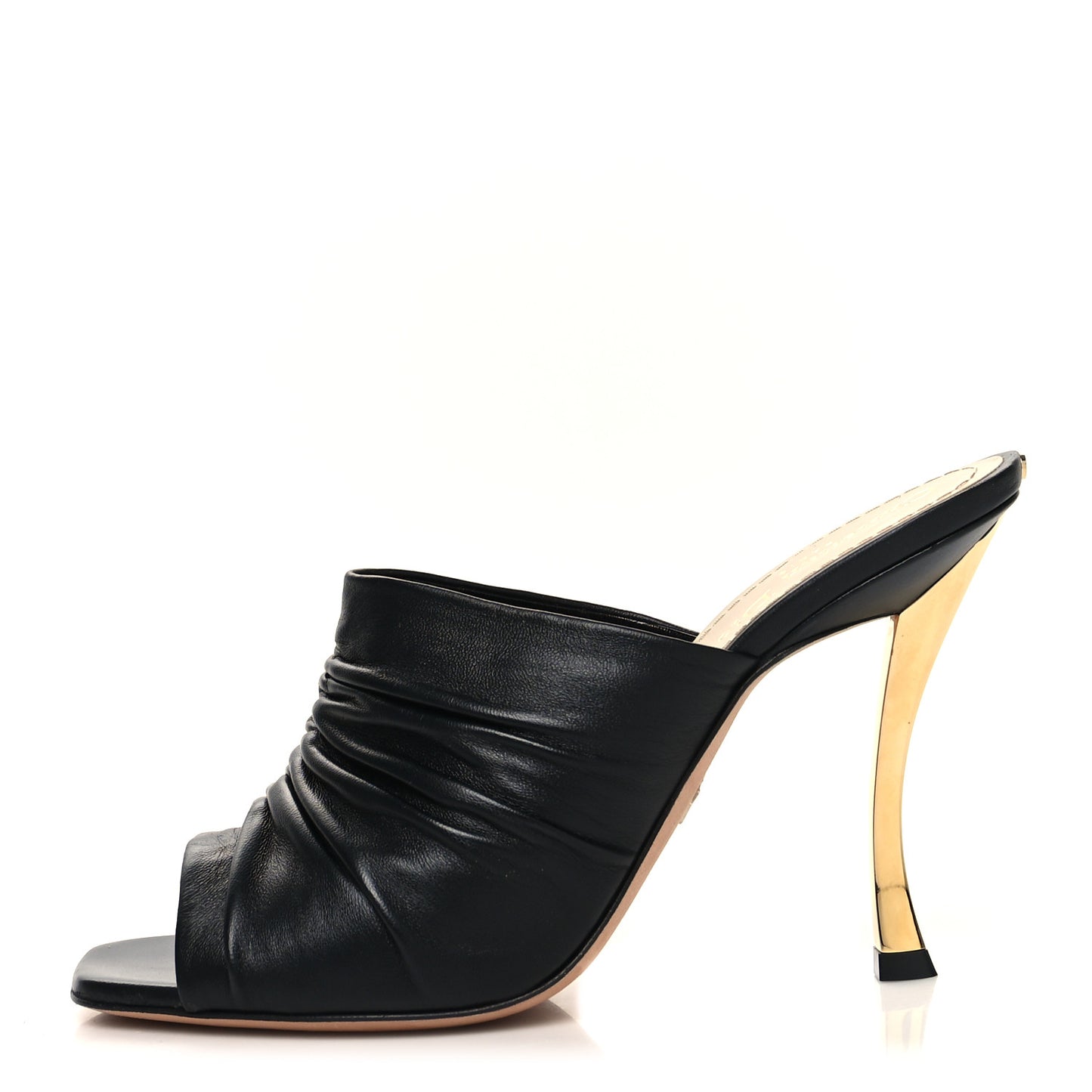 Lambskin D-Fame Mule Sandals 39 Black