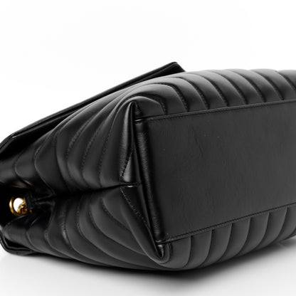 Saint Laurent Calfskin Y Quilted Monogram Medium Loulou Chain Satchel Black 10 of 11