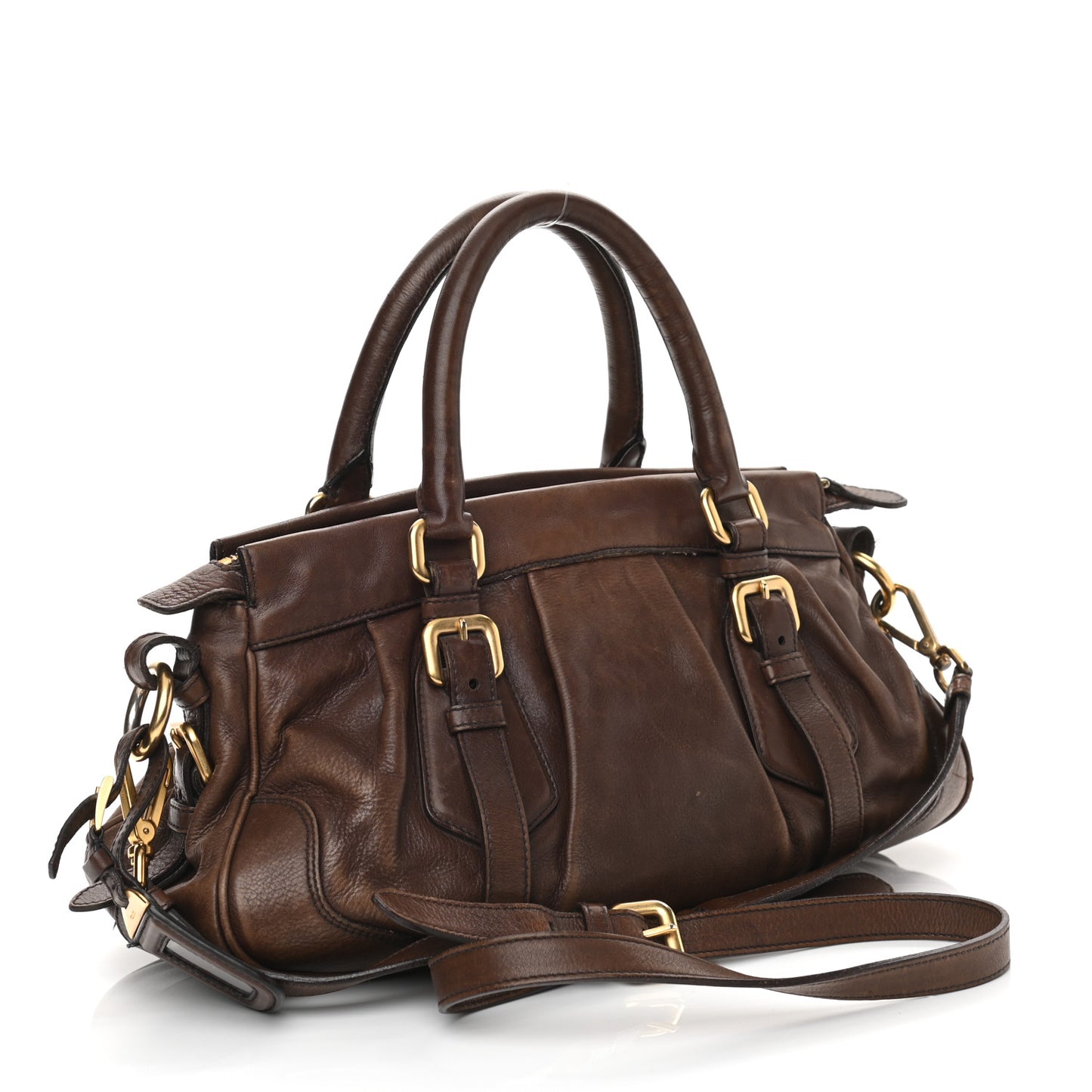 Vitello Soft Shopping Satchel Nocciolo