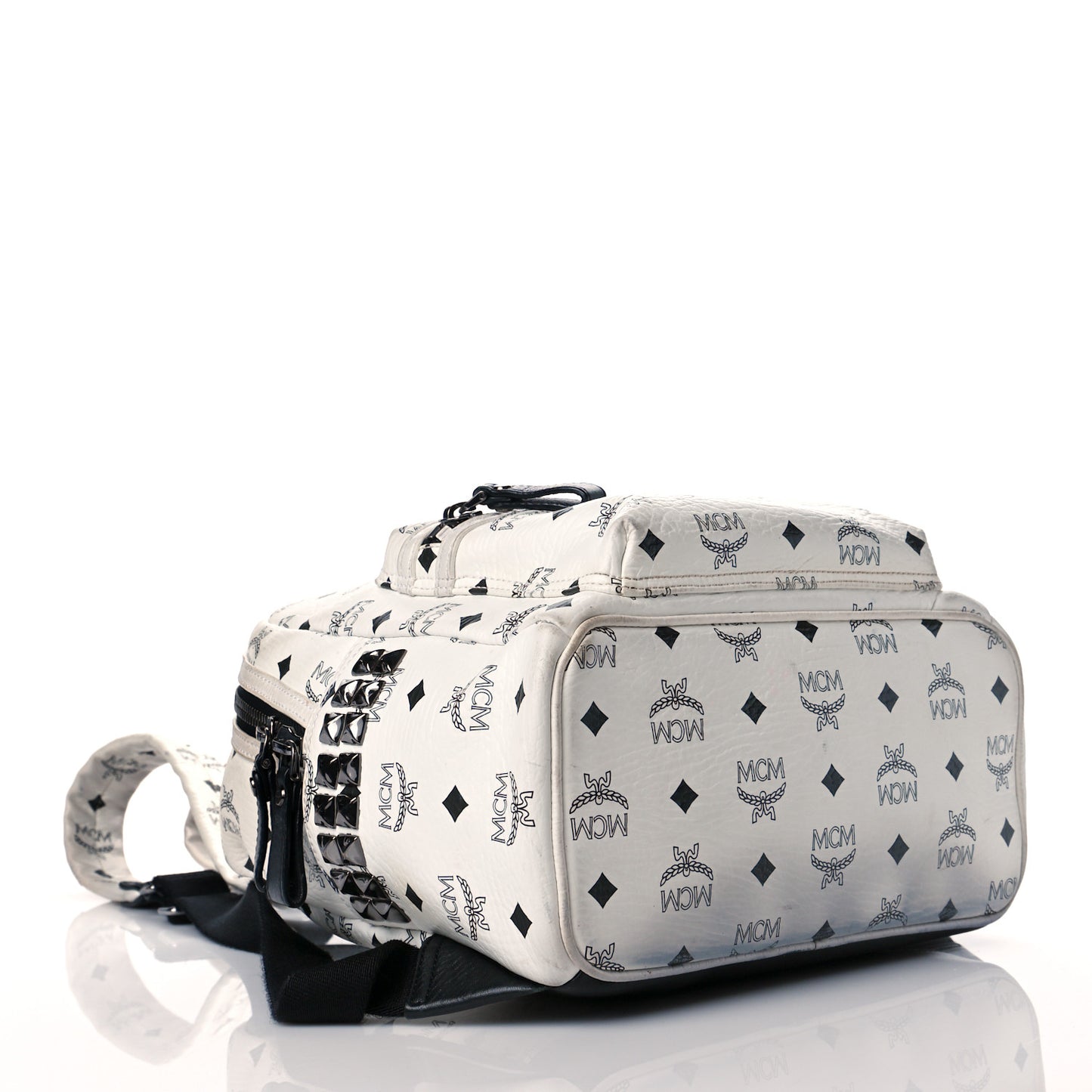 Visetos Small Side Stud Stark Backpack White