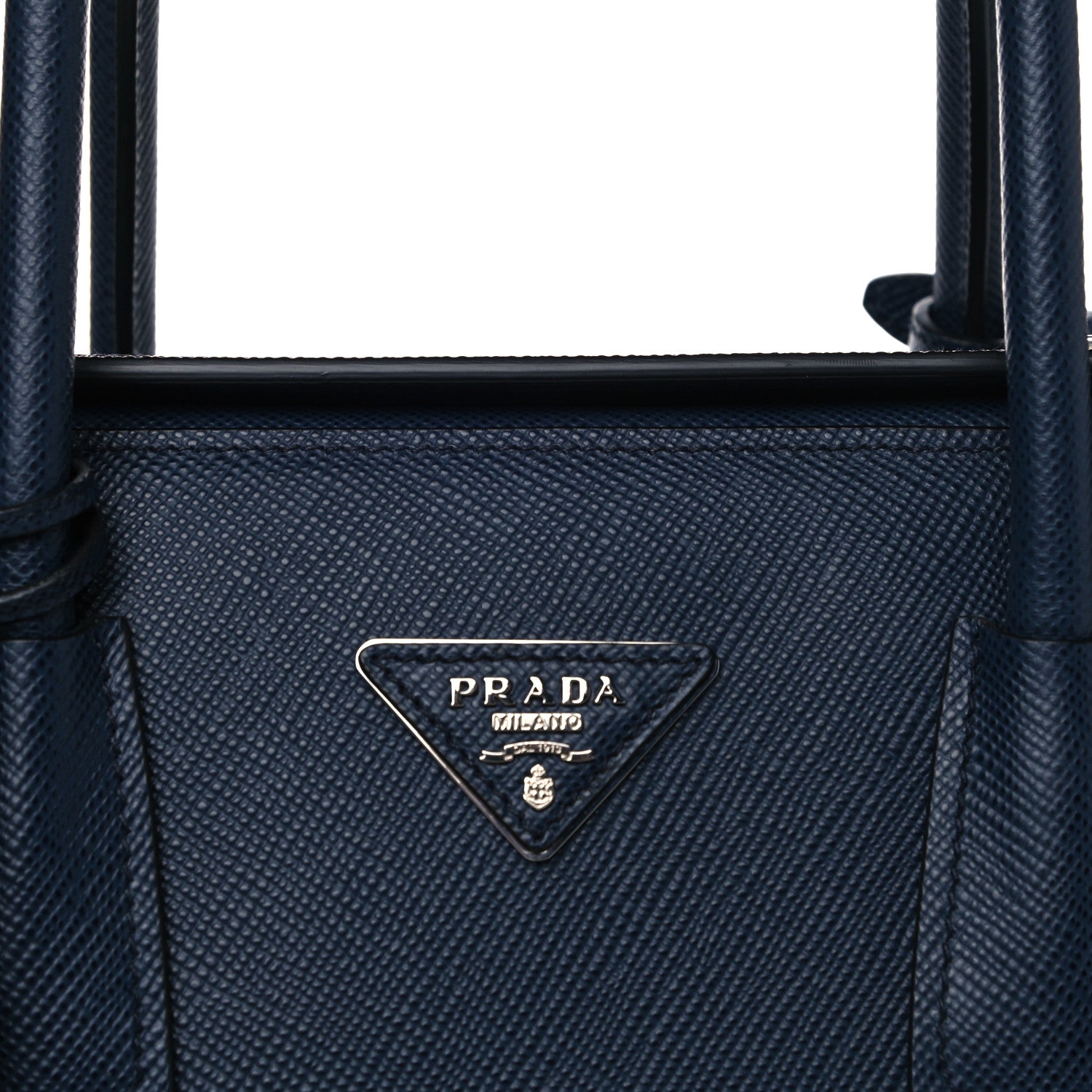 Prada Saffiano Cuir Twin Tote Baltico 7 of 11