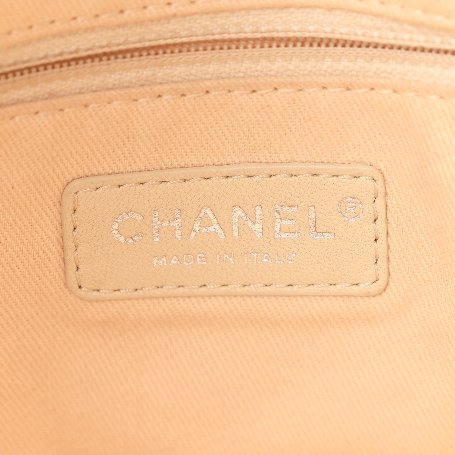 Chanel Canvas Large Shopping Tote White Beige 6 of 11