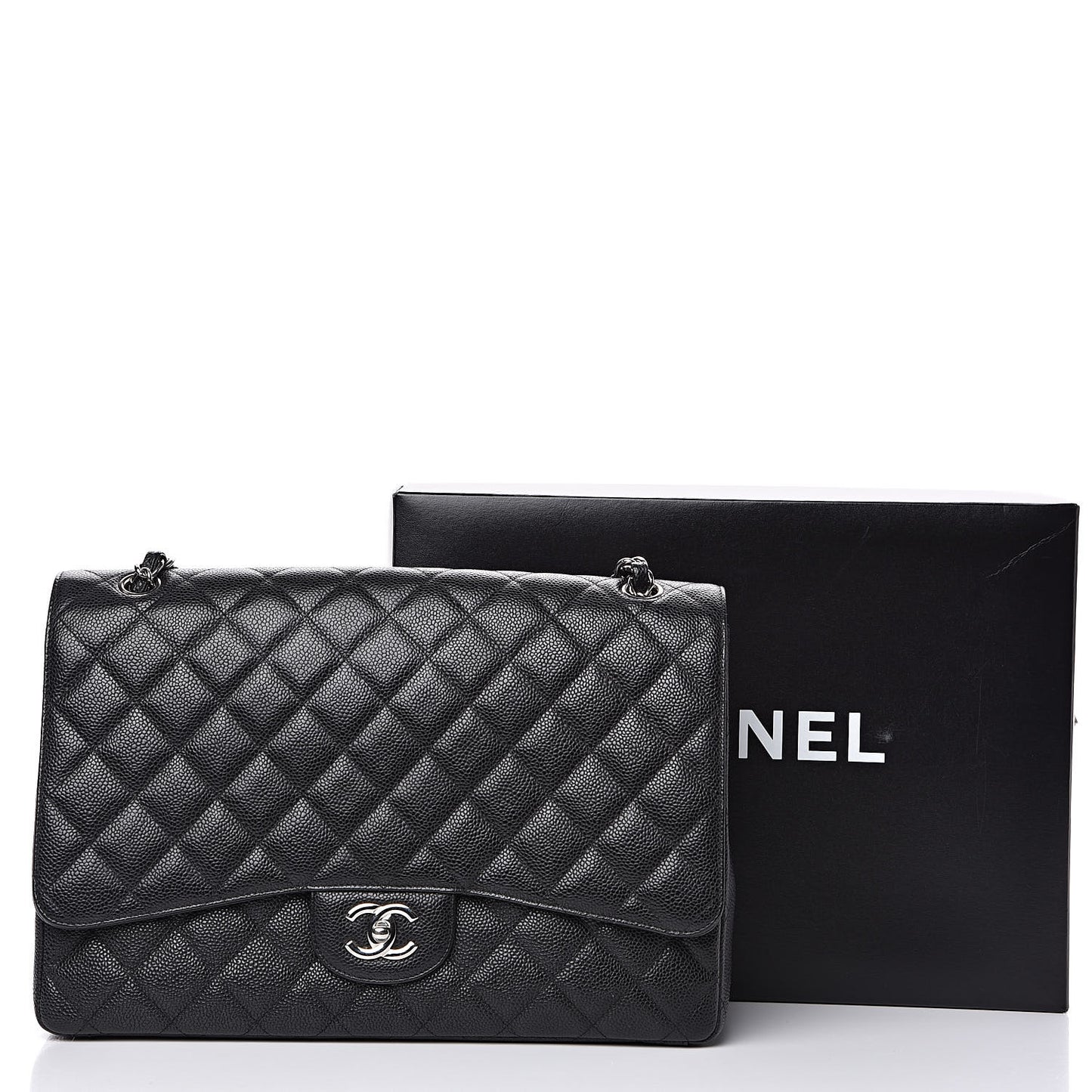Caviar Quilted Maxi Single Flap Black