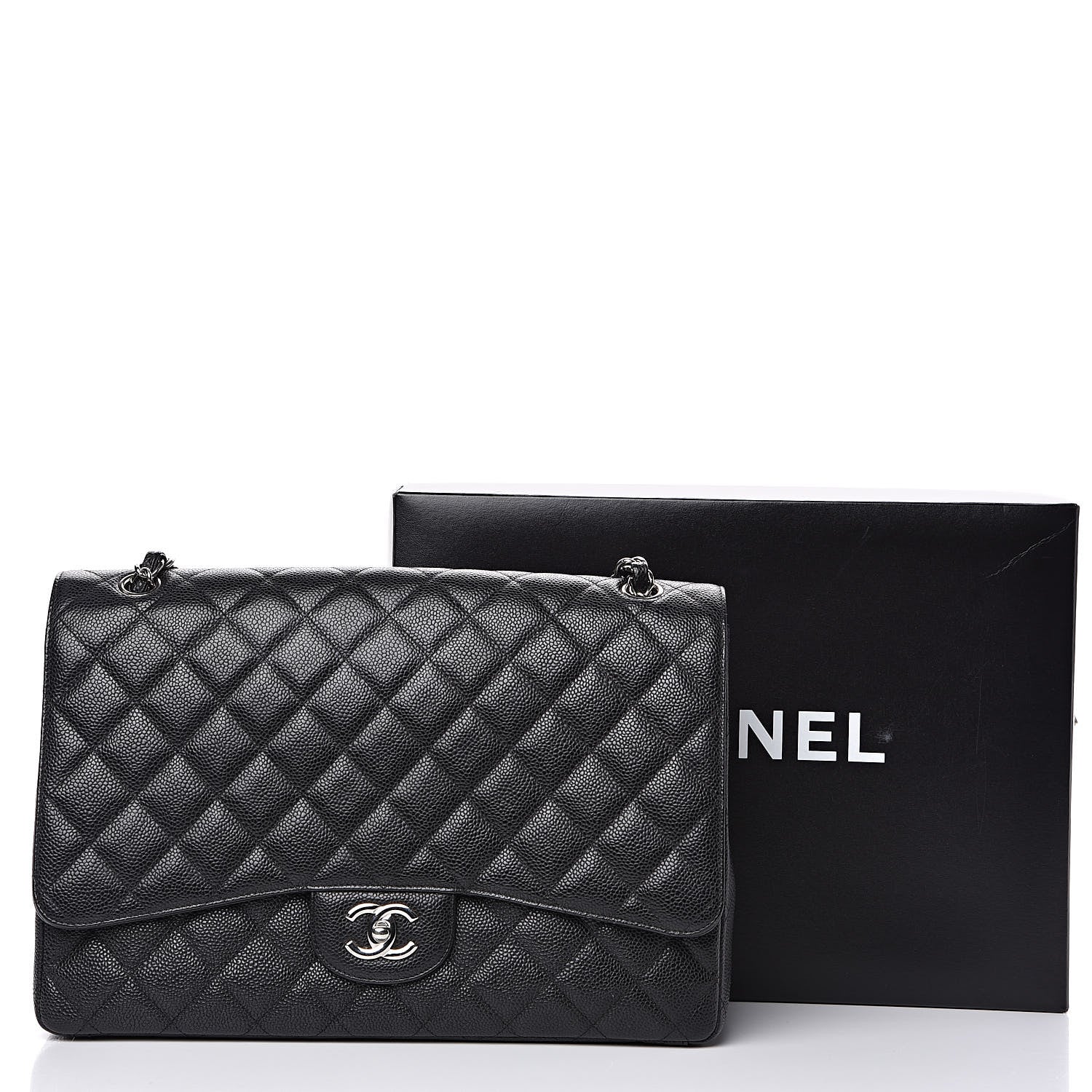 Chanel Caviar Quilted Maxi Single Flap Black 13 of 13