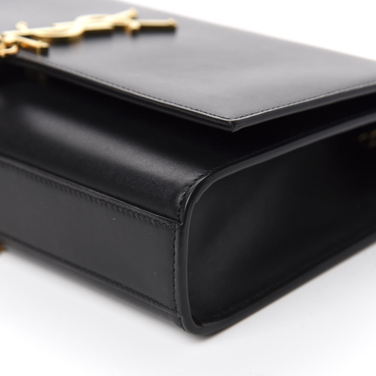 Smooth Calfskin Medium Classic Monogram Kate Tassel Satchel Black
