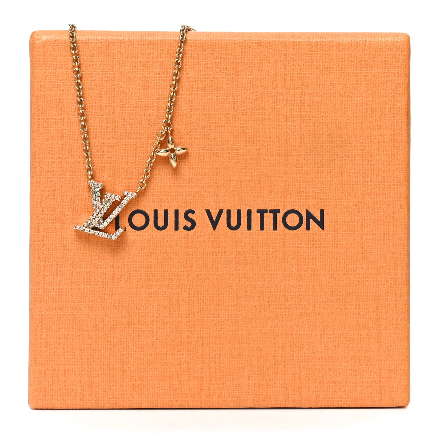 Metal Crystal LV Iconic Necklace Gold