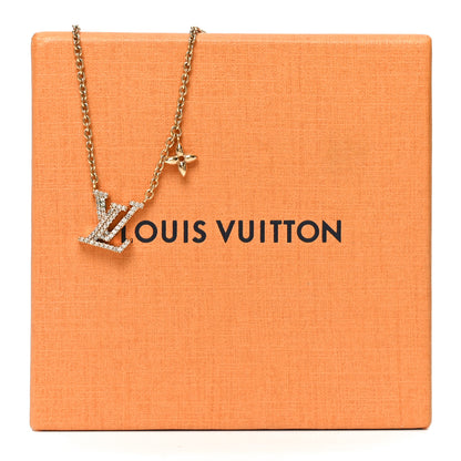 Louis Vuitton Metal Crystal LV Iconic Necklace Gold 6 of 6
