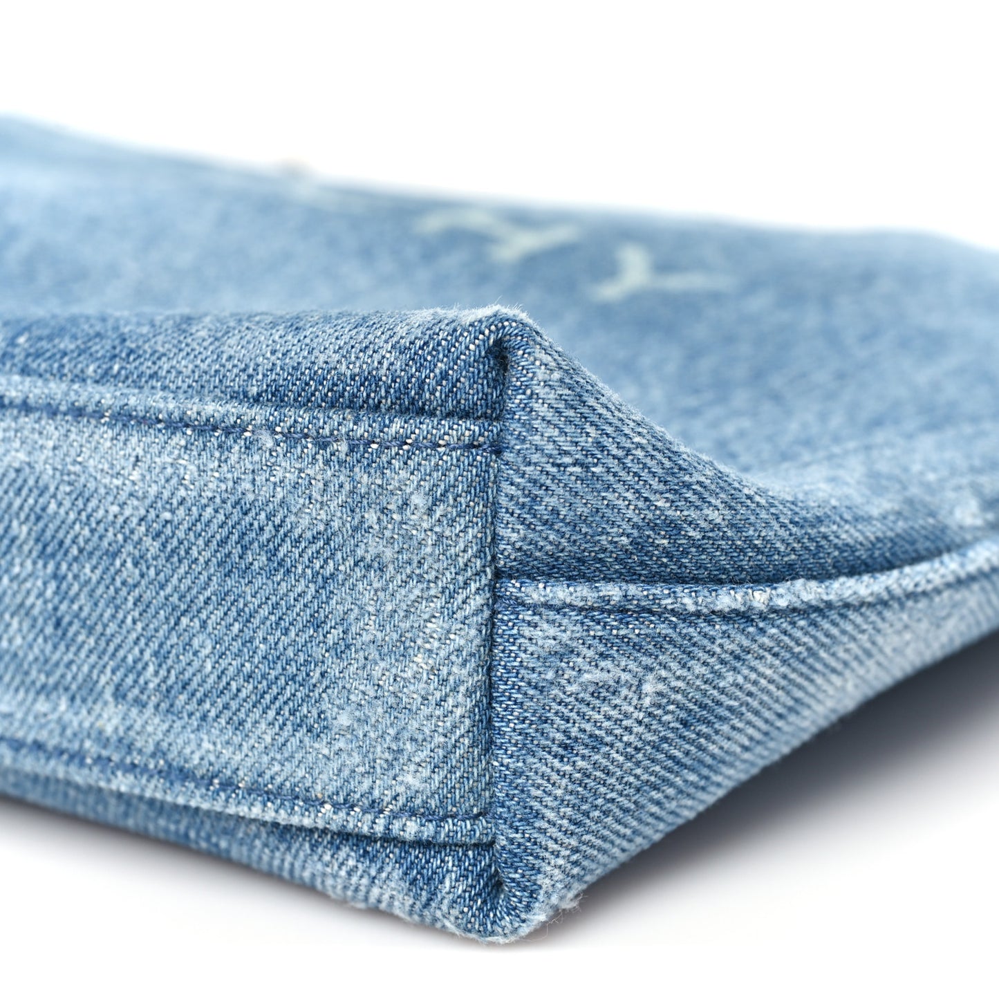 Denim Travel Pouch Wristlet Blue