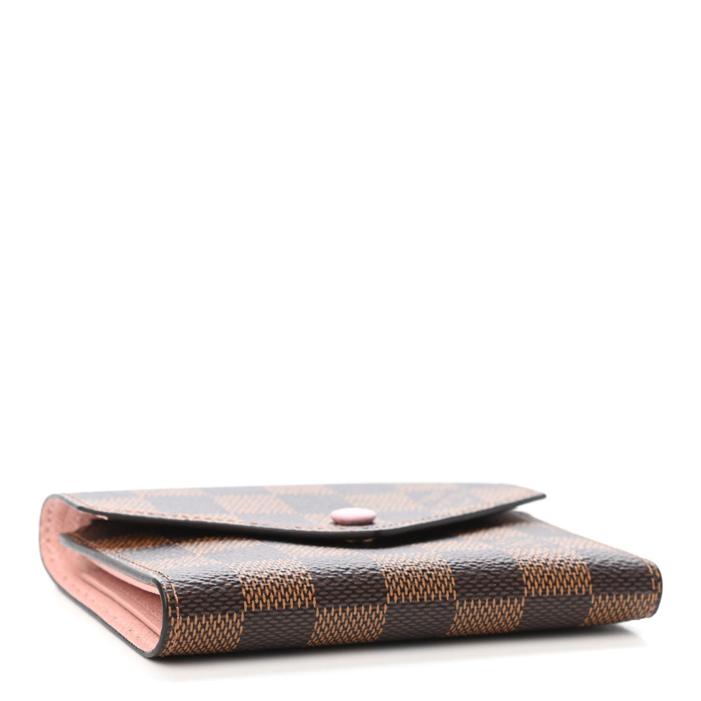 Damier Ebene Victorine Wallet Rose Ballerine