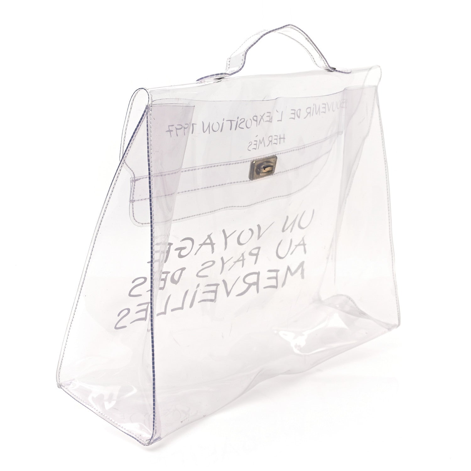 Hermes Vinyl Souvenir De L'Exposition Kelly Transparent 3 of 10