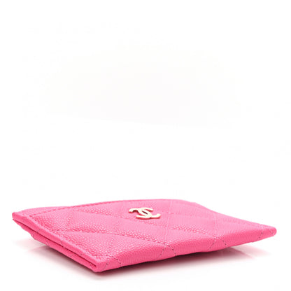 Chanel Caviar Quilted Card Holder Dark Pink 4 of 11