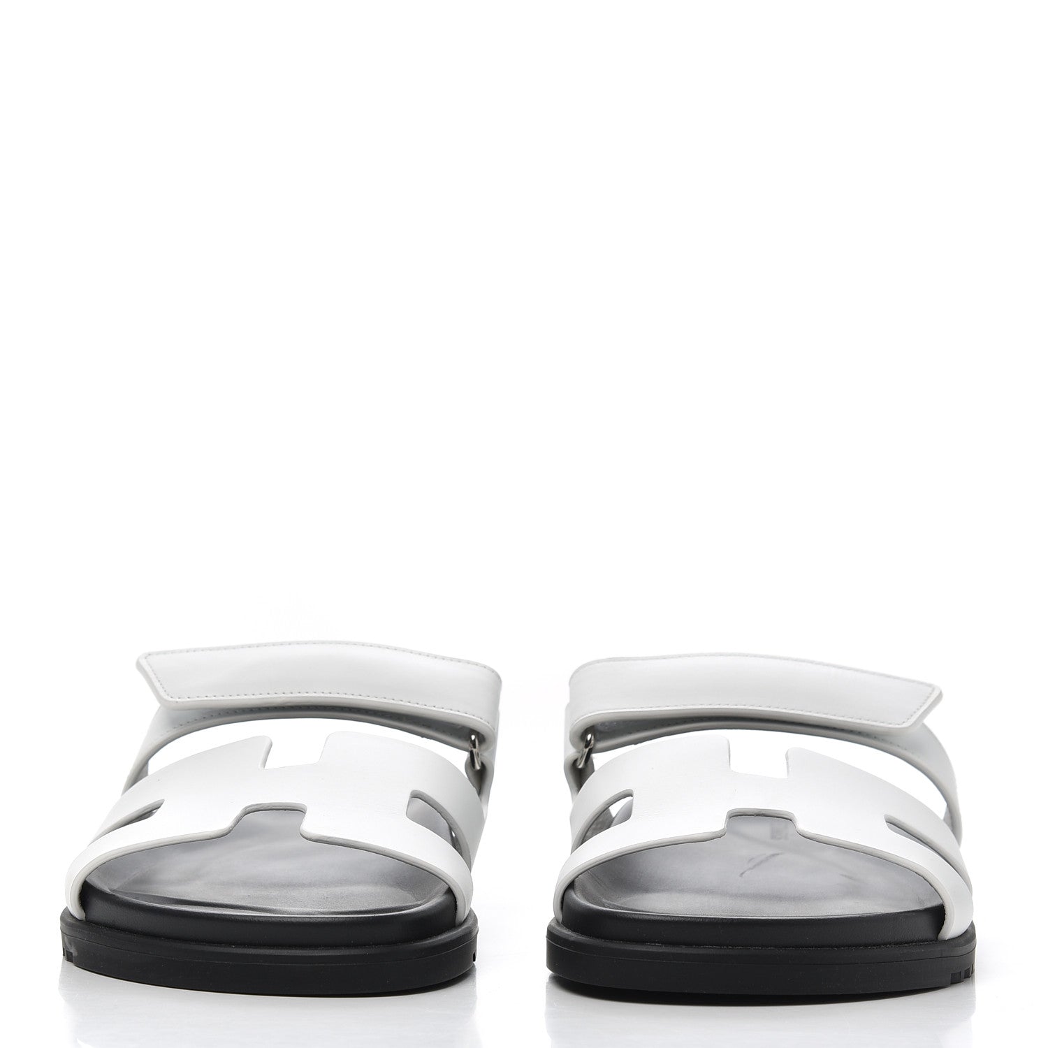 Hermes Calfskin Womens Chypre Sandals 41 White 3 of 9