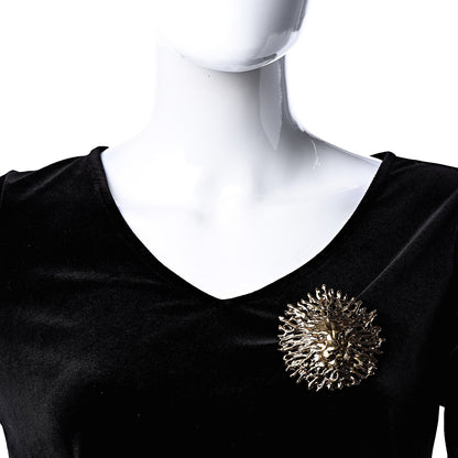 Chanel CC Lion Brooch Gold 2 of 4