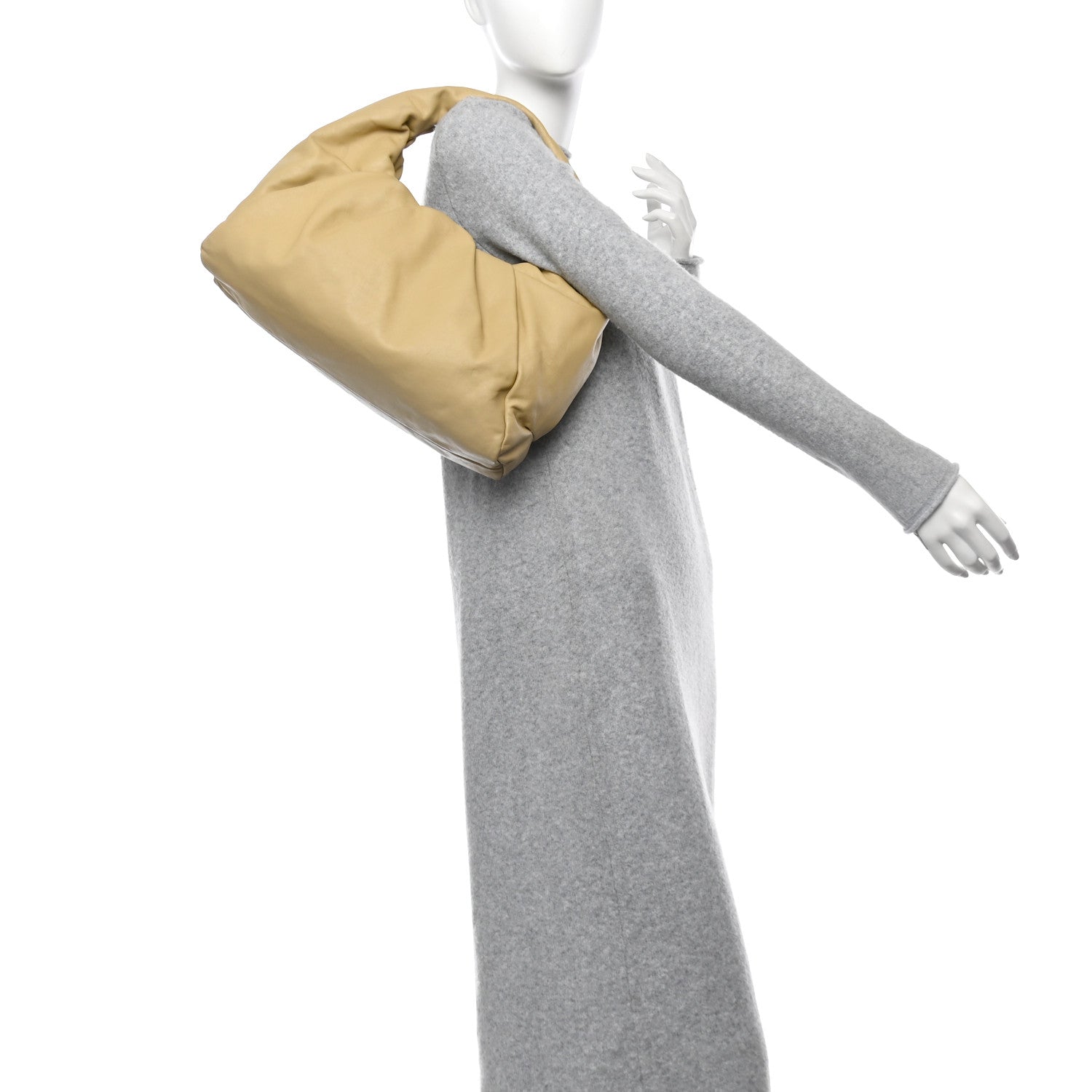 Bottega Veneta Smooth Butter Calfskin Small The Shoulder Pouch Almond 2 of 11
