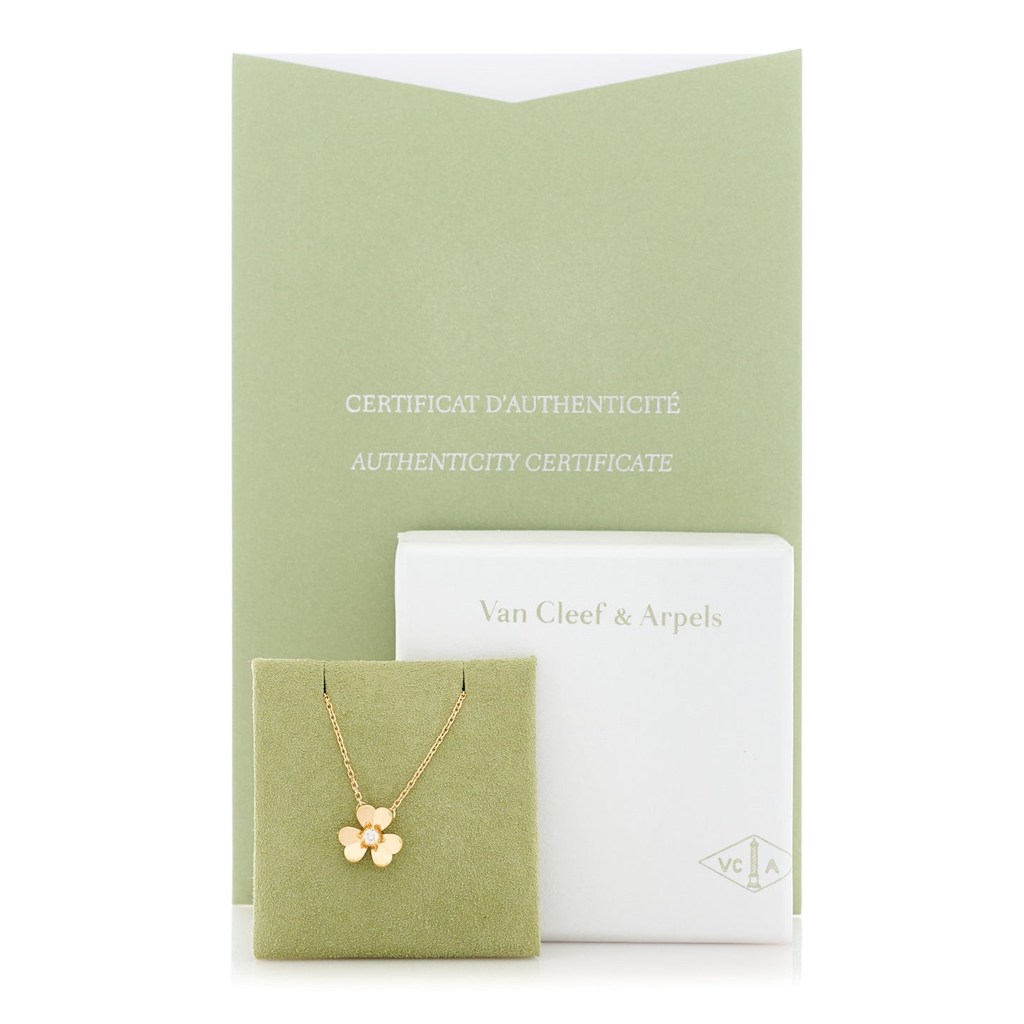 18K Yellow Gold Diamond Mini Frivole Pendant Necklace